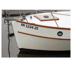 Set of 2 Custom Boat Registration Vinyl Decals