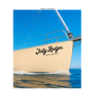 Custom Boat Name Vinyl Decal- Single Color