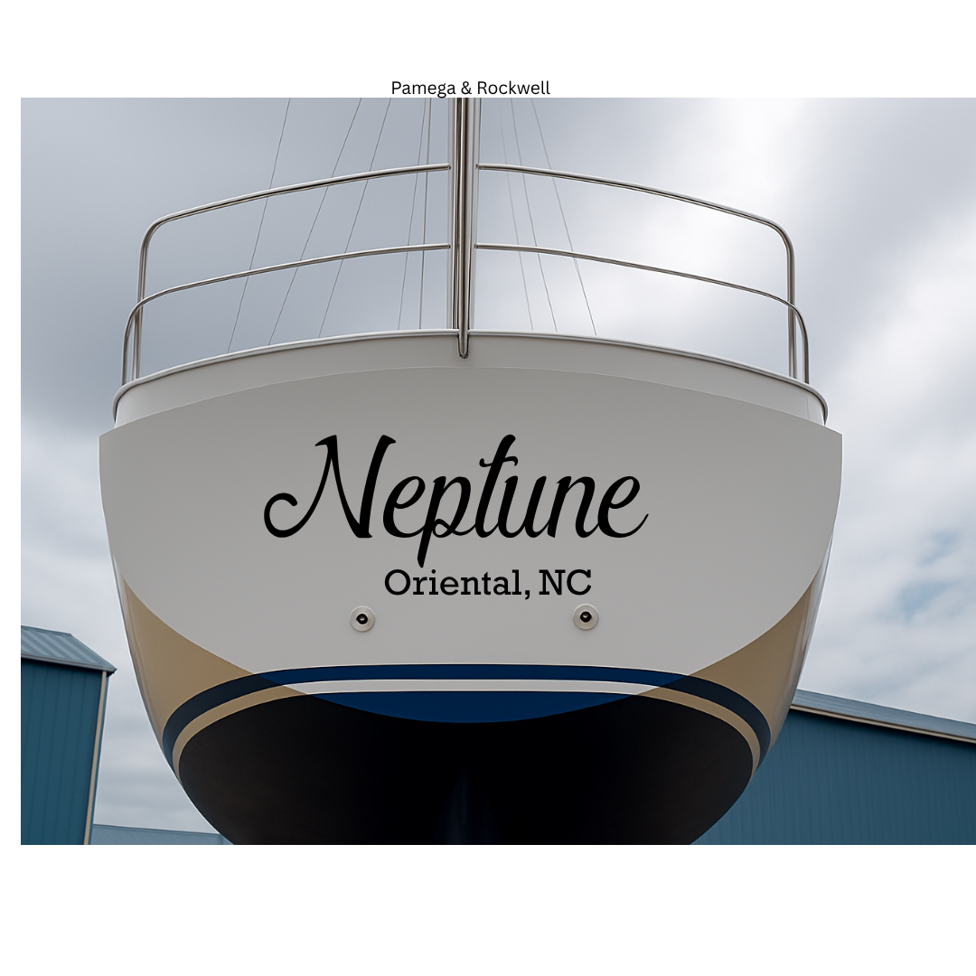 Custom Boat Name Vinyl Decal- Single Color