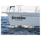 Custom Boat Name Vinyl Decal- Single Color