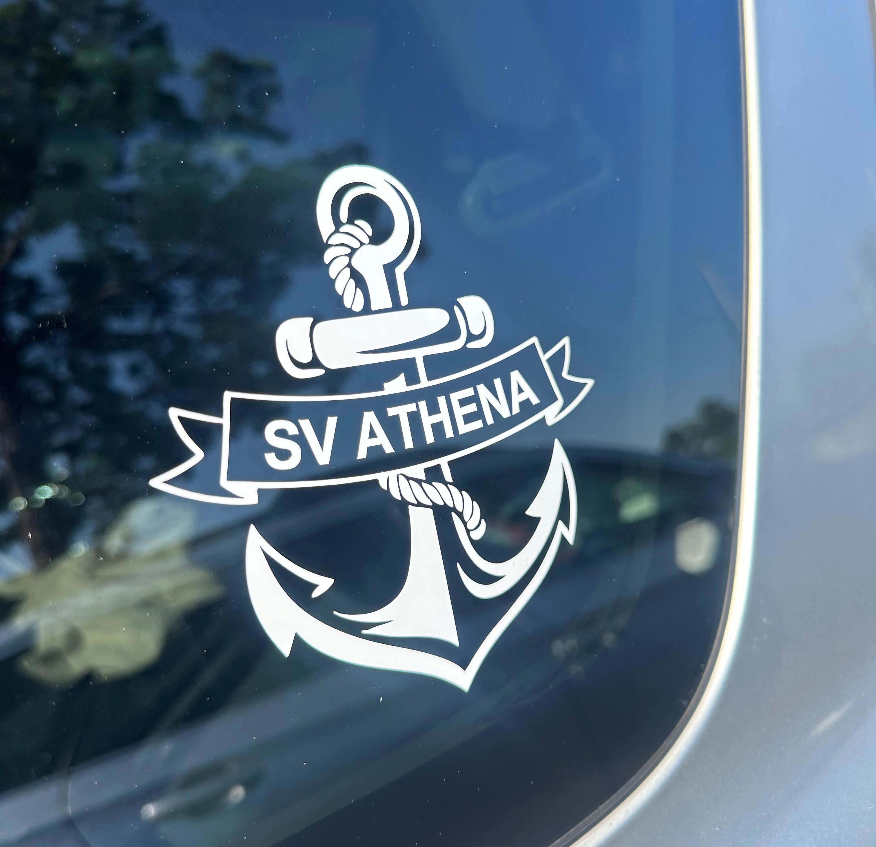 Custom Boat Name Anchor Vinyl Decal – Car & Truck Window Graphic
