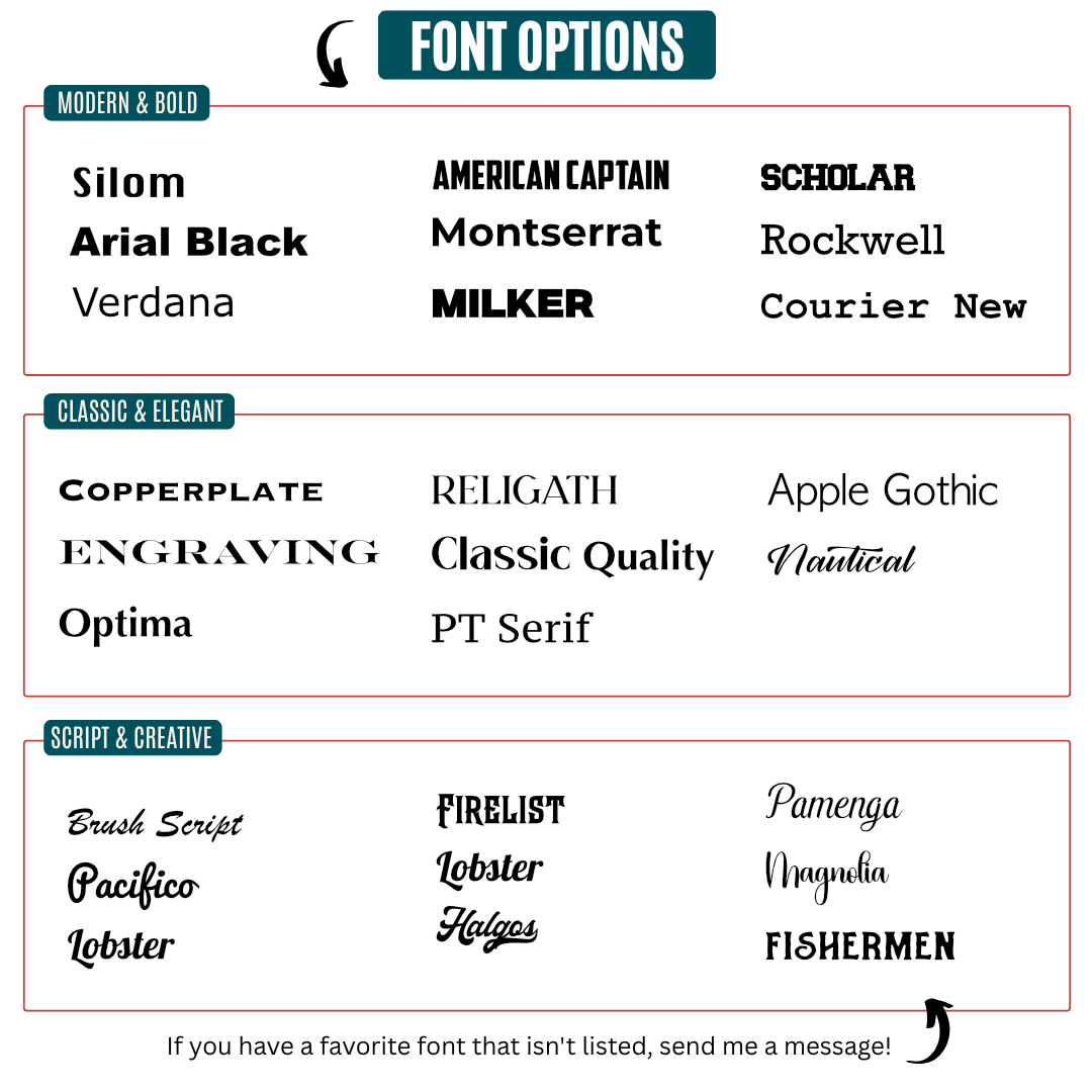 Custom Boat Name Vinyl Decal- Single Color