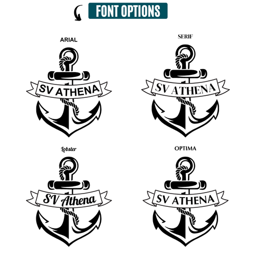 Custom Boat Name Anchor Vinyl Decal – Car & Truck Window Graphic